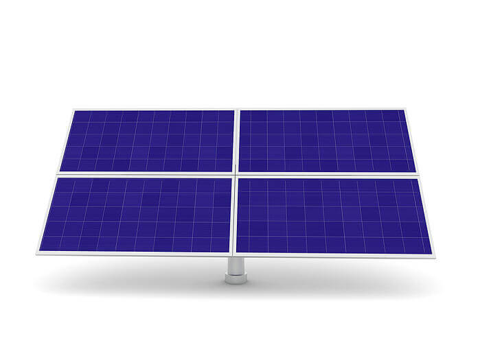 Solar panel isolated over a white background