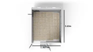 19 UK Pallets in a 2-bay 20ft Arctic SuperStore