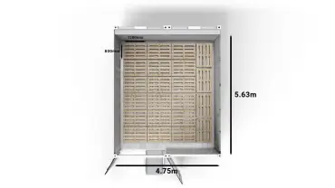 22 Euro Pallets in a 2-bay 20ft Arctic SuperStore