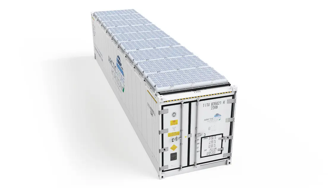 40ft ArcticStore Horizon Top View with Solar Panels