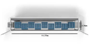 9 CHEP-pallets in a 40ft ArcticBlast