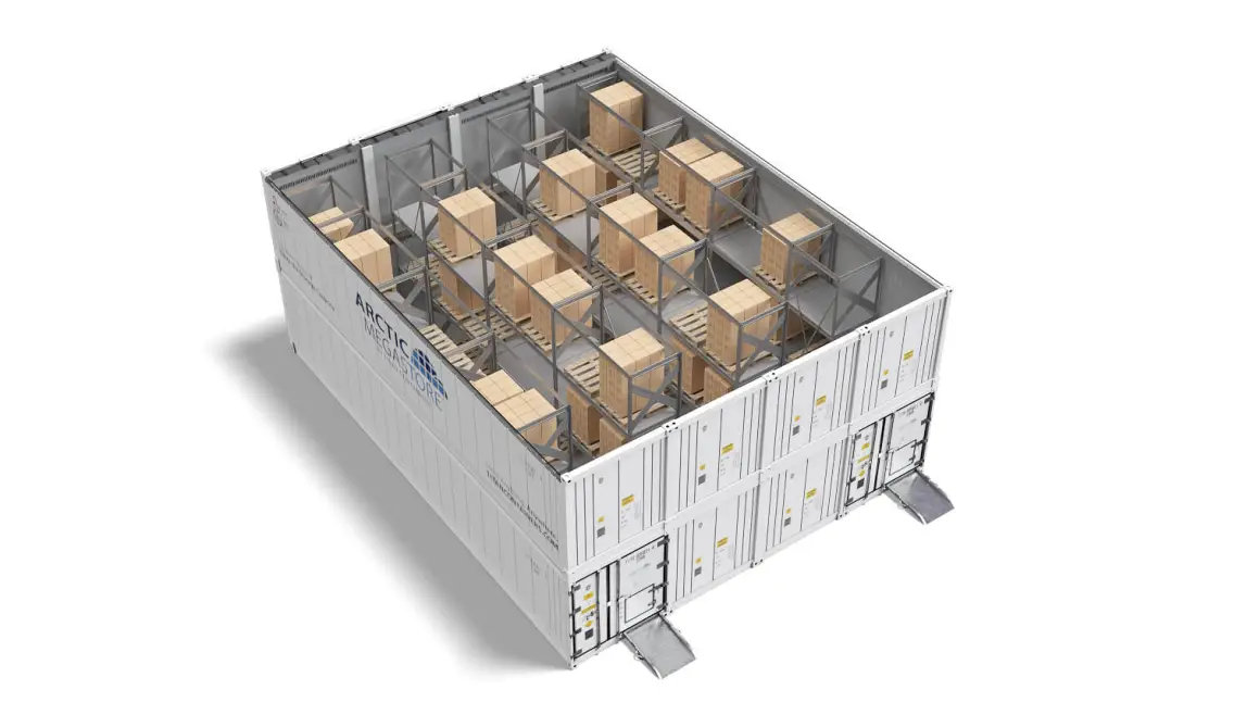 Arctic MegaStore high-capacity modular cold storage solution by TITAN Containers